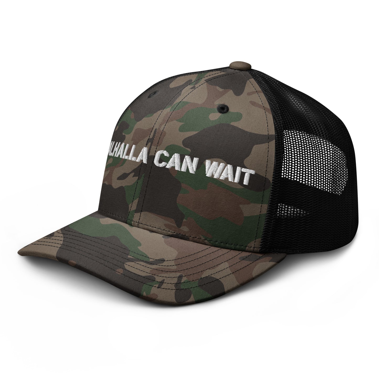 Valhalla Can Wait trucker hat