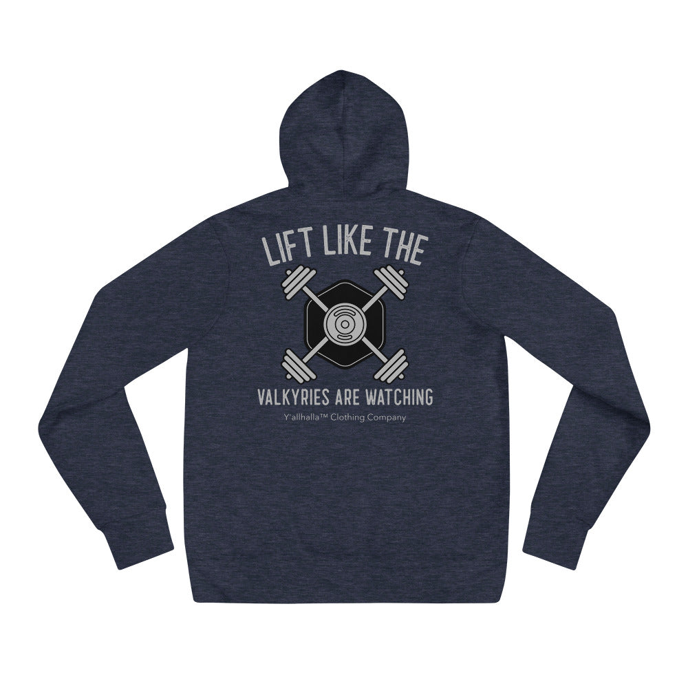 Lift like the valkyries are watching hoodie