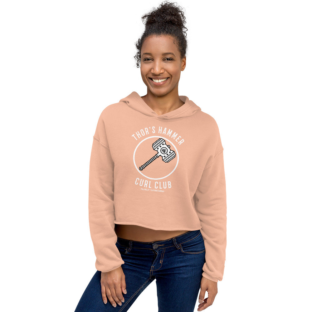 Thor's hammer curl club crop hoodie