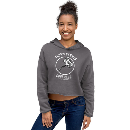 Thor's hammer curl club crop hoodie